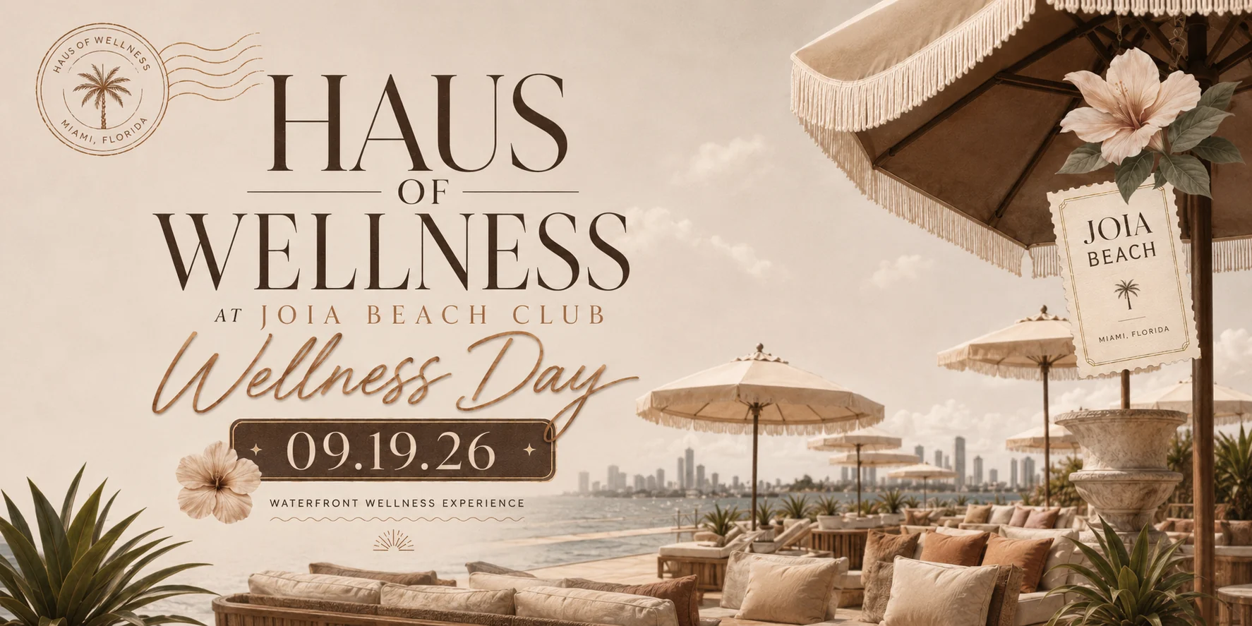 Haus of Wellness at Joia Beach Wellness Day poster