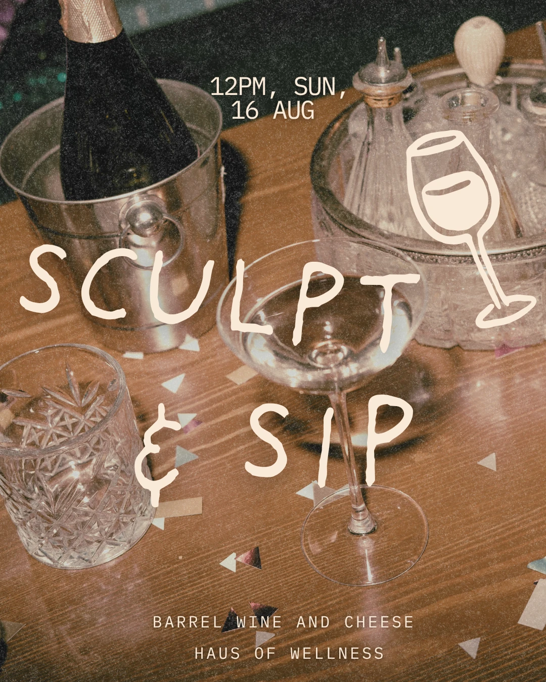 Sculpt and Sip wellness event Hallandale Beach